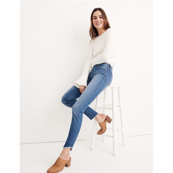 Madewell Denim - Madewell womens 10" high-rise skinny jeans Tulip-Hem edition blue size 28